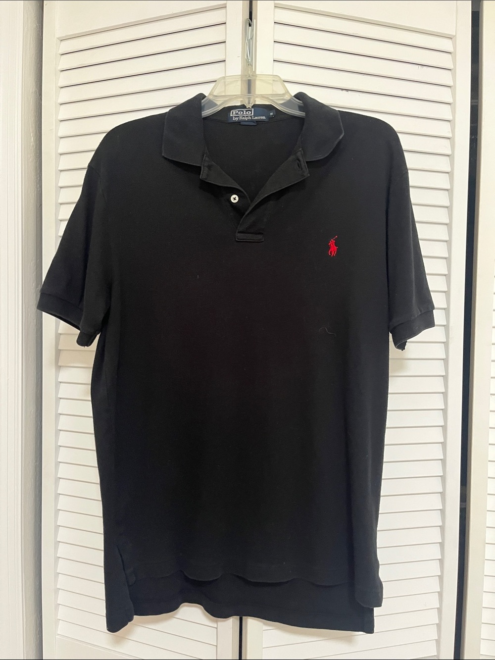 Polo by Ralph Lauren Black Short-Sleeve Polo with Red Pony Logo